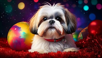Obraz psa shih tzu