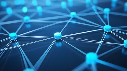 abstract network, luminous dots connected