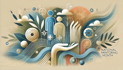 Mentoring Month concept background banner