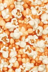 Fototapeta premium Cartoon popcorn illustration design for posters, banners, cards, special events