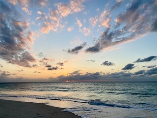 sunset on the beach