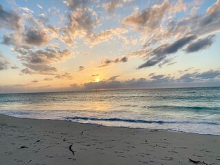 sunset on the beach