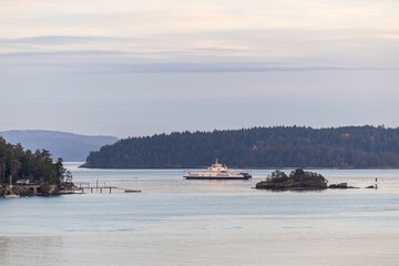 Scenic View of Gulf Islands Near Victoria Vancouver Island