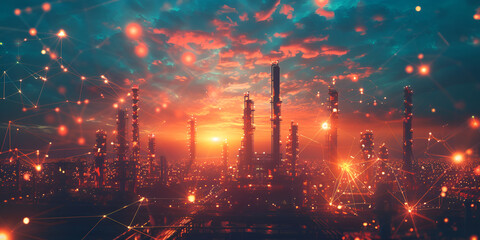 Connected industrial facility with digital grid
