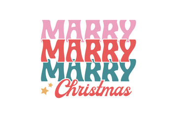 Merry Christmas SVG Typography T Shirt Design