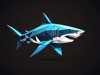 Fototapeta premium Geometric Shark Illustration
