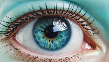 Vision Awareness: Macro Illustration of the Human Eye for World Sight Day