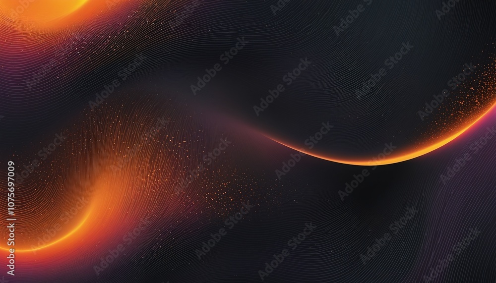 Poster vibrant dark gradient banner with soft noise texture and illuminated color splashes