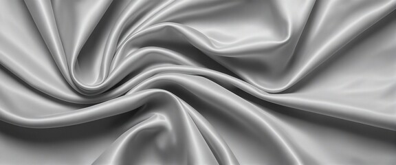 Obraz premium Monochrome Grainy Silk Drapery: Elegant Abstract Textile Background