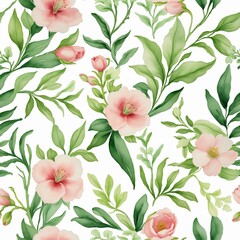 Obraz premium Floral Vintage Wallpaper Design