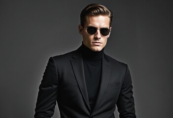 Stylish Urban Portrait in Black and White