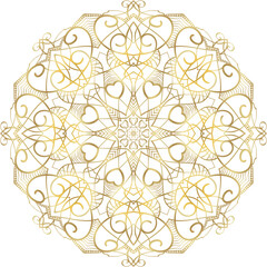 circular floral mandala pattern for Henna, Mehndi, tattoo, decoration. Decorative ornament in ethnic oriental style. Outline doodle hand draw vector anti-stress