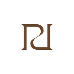 Letter R and d ambigram alphabet simple logo vector. RD monogram initial alphabet logo brand for luxury apparel, fashion, boutique, business and company