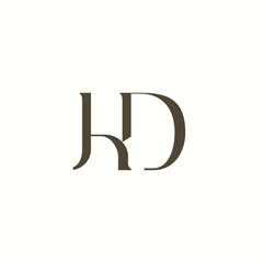 Letter HD simple logo design vector. JD monogram initial logo brand for luxury apparel, fashion, boutique, business and company