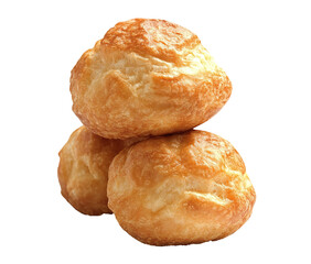 Gougeres isolated on transparent background