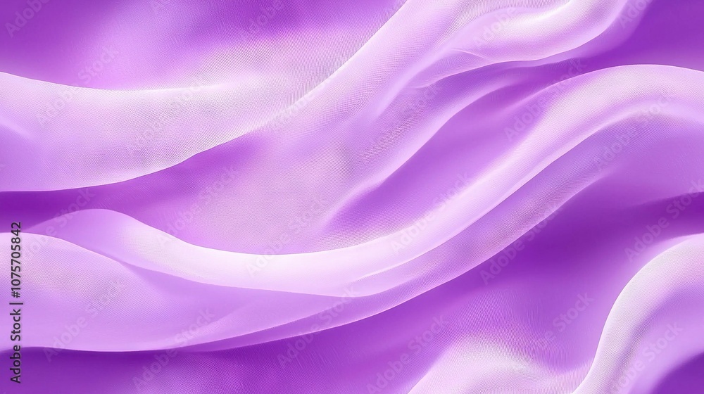 Poster a detailed photo of a purplish fabric with undulating patterns on both ends