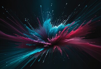 Fototapeta premium Dynamic Light Burst with MidnightBlue, Cyan, and Maroon