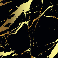 Luxury Black Gold Marble Texture Pattern Design Template