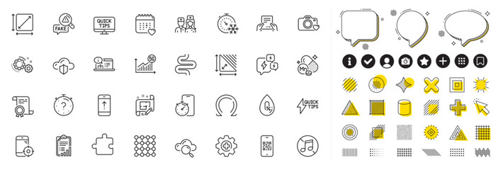 Set of Manganese mineral, Seo phone and 5g statistics line icons for web app. Design elements, Social media icons. Cloud protection, Online documentation, Puzzle icons. Vector
