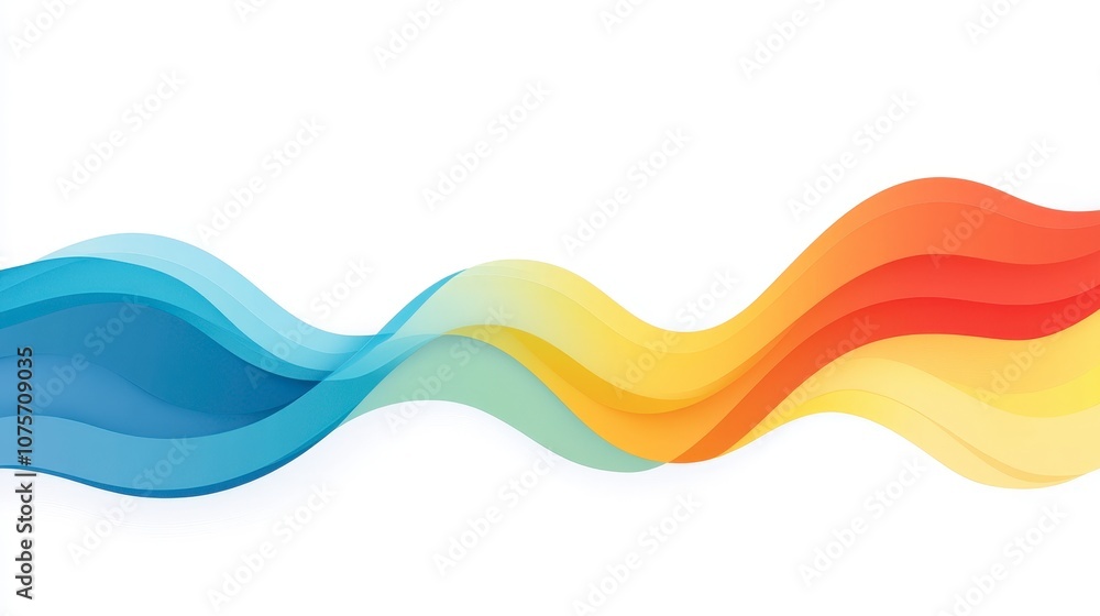 Poster abstract waves of colorful fluid design representing motion and creativity in modern art and digital