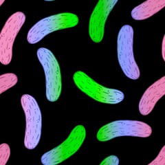 Summer vegetable seamless cucumber pattern for wrapping paper and fabrics