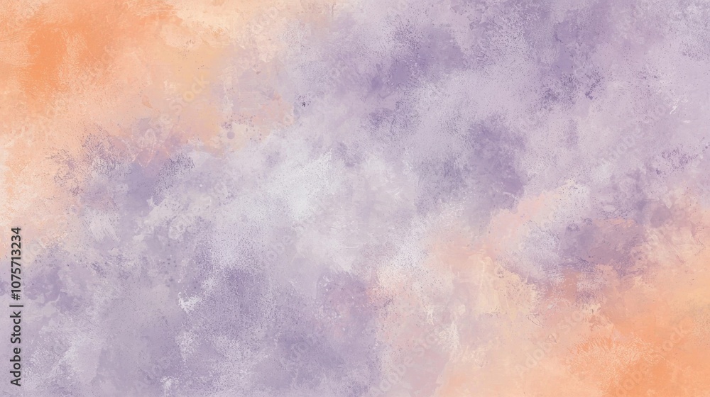 Poster orange and purple hues blend seamlessly in an abstract background, creating a soft, pastel effect wi