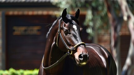 Obraz premium Portraits of horses of different breeds