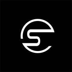 Abstract logo design with the concept of the letter S and hands.