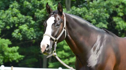 Obraz premium Portraits of horses of different breeds