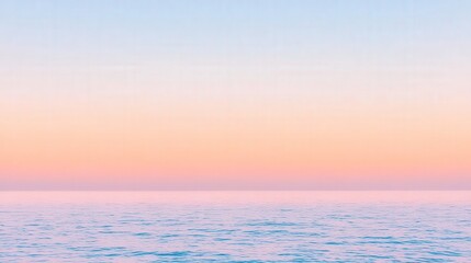 Obraz premium Serene Tranquility of a Pastel Sunset Over Calm Ocean Waves in a Dreamy Horizon with Soft Colors and Gentle Reflections for Peaceful Backgrounds
