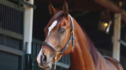 Fototapeta premium Portraits of horses of different breeds