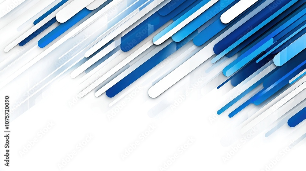 Poster a monochromatic image featuring a white and blue gradient backdrop with intricate blue and white lin