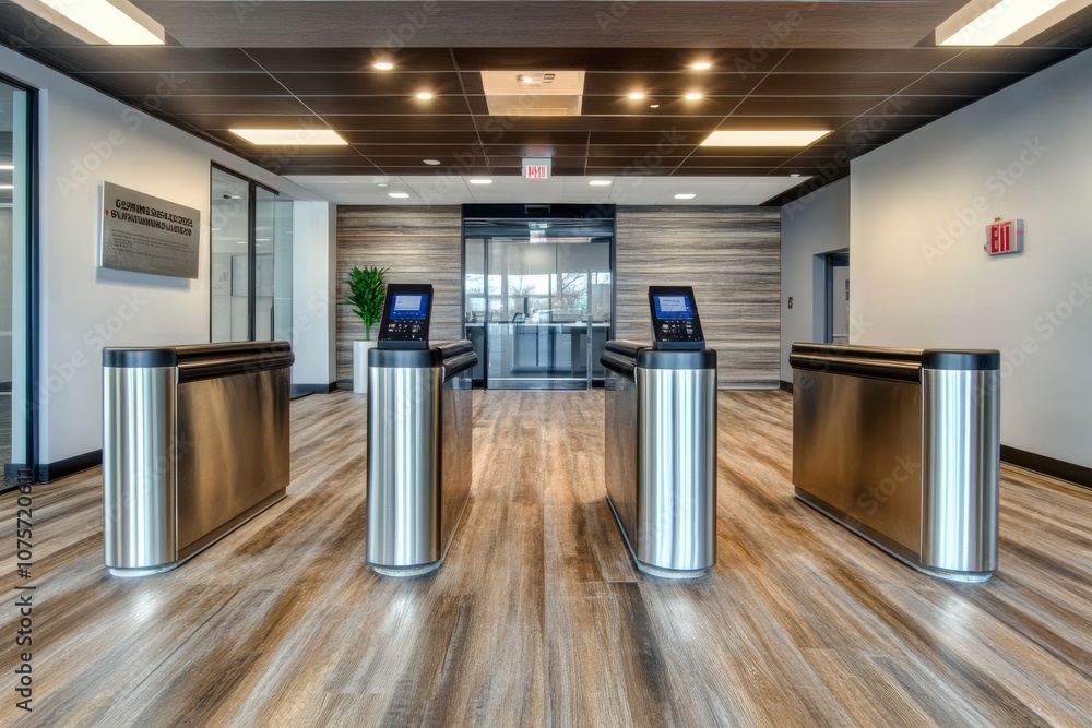 Aufkleber the advanced automated turnstile system enhances security and efficiency at the office entrance with