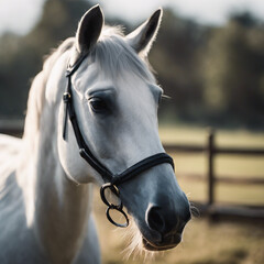 Obraz premium Grey Horse Closeup