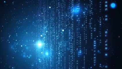 Abstract Digital Binary Code Background