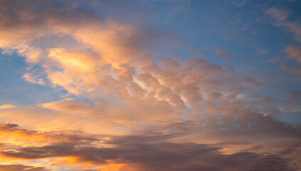 sunset sky with clouds