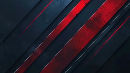 Obraz premium Abstract Diagonal Red and Black Stripes with Grunge Texture