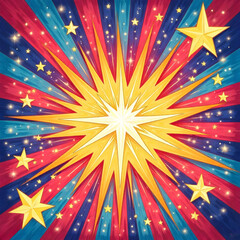 Vintage grunge star background, 50s Mid Century Modern Pattern, groovy background, yellow stars, star background