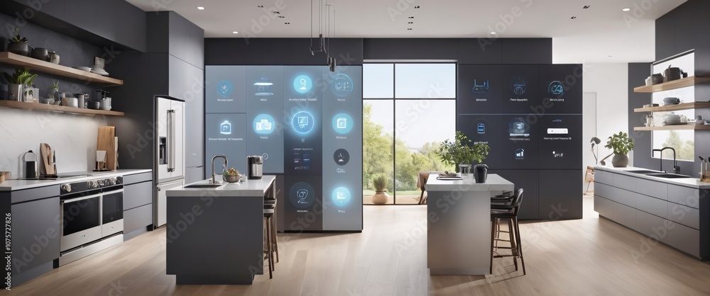 Aufkleber showcase the power of the internet of things with a visually stunning image of a smart home filled w