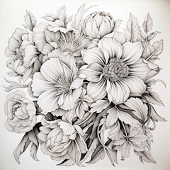 Coloring page flower