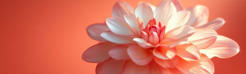 Fototapeta premium Close up of a flower with a pink background