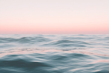 Tranquil Seascape with Dusty Pink Horizon Representing Transcendent Pink Color Trend for 2025