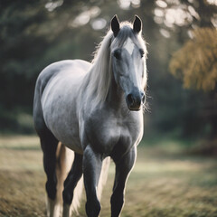 Grey Horse Closeup