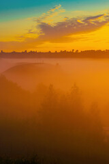 sunrise over the river