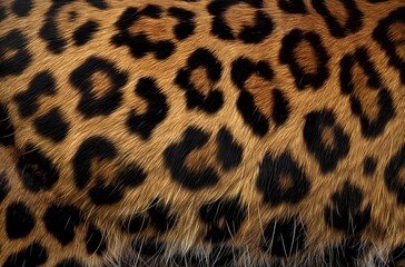 Naklejka premium Leopard fur close up showing spots and texture
