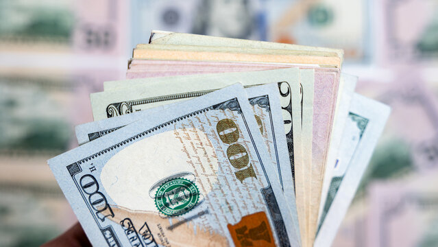 Stack of dollar bills showcasing wealth and financial success