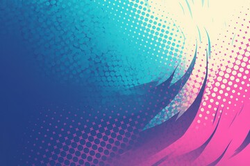 Abstract comic-inspired background featuring teal and purple overlapping lines with halftone texture, creating a retro, dynamic, and playful look..