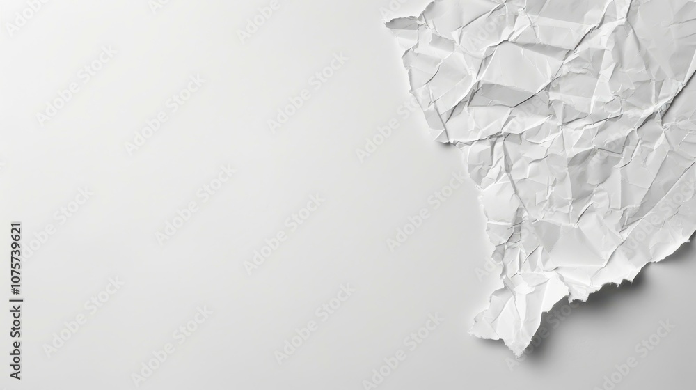 Aufkleber a crisp, crumpled white paper backdrop, perfect for adding texture and depth to any design project o