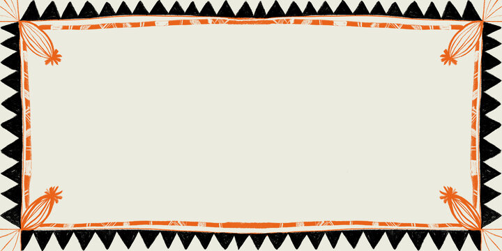 Decorative border with desert-inspired geometric patterns