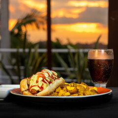 comida rapida coctel delicioso fruta